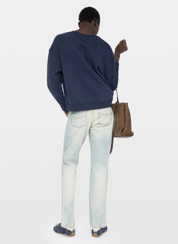 Sweat col rond droit brodé ZADIG&VOLTAIRE Bleu